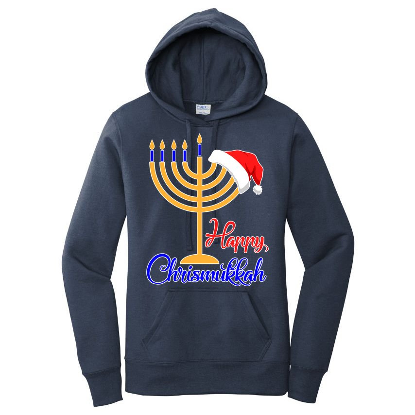 Happy Chrismukkah Christmas Hanukkah Women's Pullover Hoodie