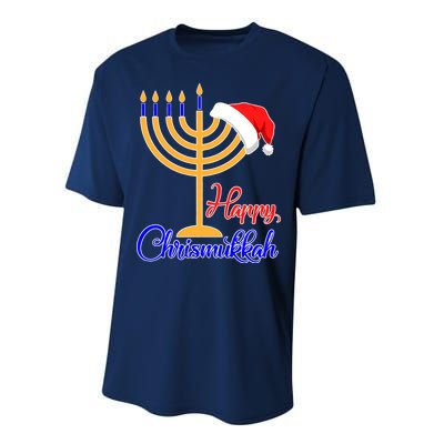 Happy Chrismukkah Christmas Hanukkah Performance Sprint T-Shirt