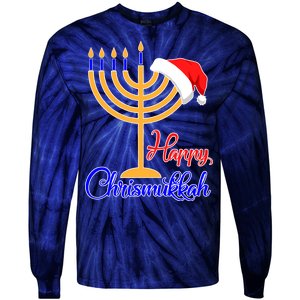 Happy Chrismukkah Christmas Hanukkah Tie-Dye Long Sleeve Shirt