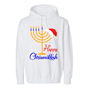 Happy Chrismukkah Christmas Hanukkah Garment-Dyed Fleece Hoodie