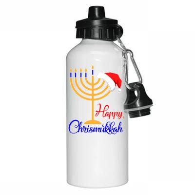 Happy Chrismukkah Christmas Hanukkah Aluminum Water Bottle