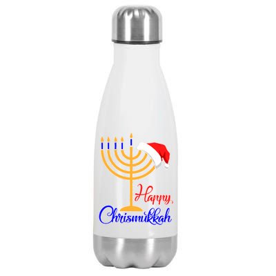 Happy Chrismukkah Christmas Hanukkah Stainless Steel Insulated Water Bottle