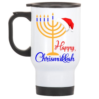 Happy Chrismukkah Christmas Hanukkah Stainless Steel Travel Mug