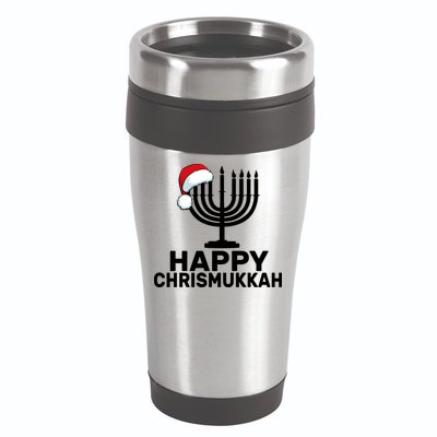Happy Chrismukkah Hanukkah 16oz Travel Tumbler