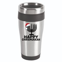 Happy Chrismukkah Hanukkah 16oz Travel Tumbler