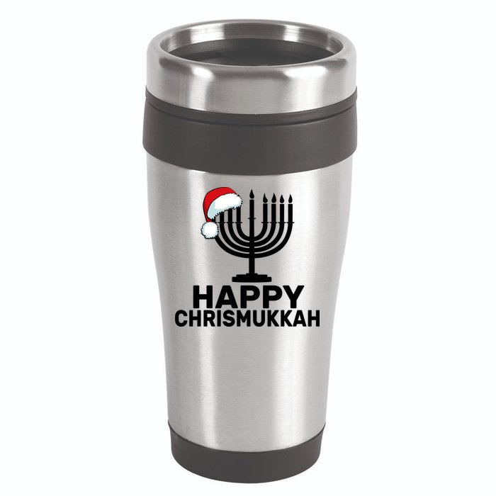 Happy Chrismukkah Hanukkah 16oz Travel Tumbler