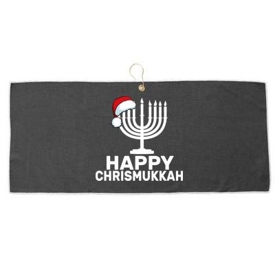 Happy Chrismukkah Hanukkah Large Microfiber Waffle Golf Towel