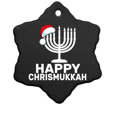 Happy Chrismukkah Hanukkah Ceramic Star Ornament