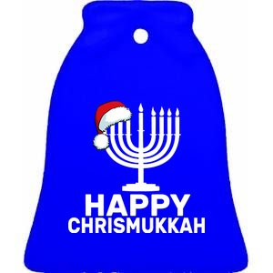 Happy Chrismukkah Hanukkah Ceramic Bell Ornament