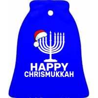 Happy Chrismukkah Hanukkah Ceramic Bell Ornament