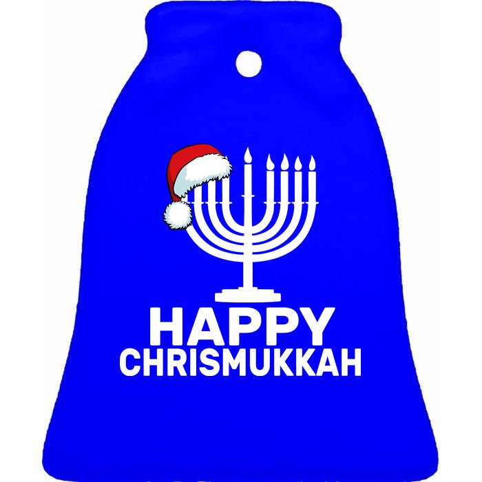 Happy Chrismukkah Hanukkah Ceramic Bell Ornament