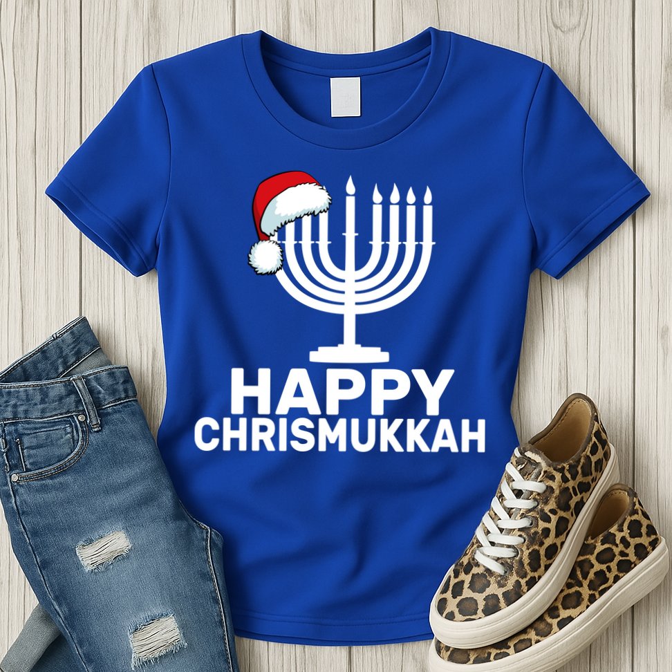 Happy Chrismukkah Hanukkah Womens T-Shirt