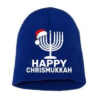 Happy Chrismukkah Hanukkah Short Acrylic Beanie