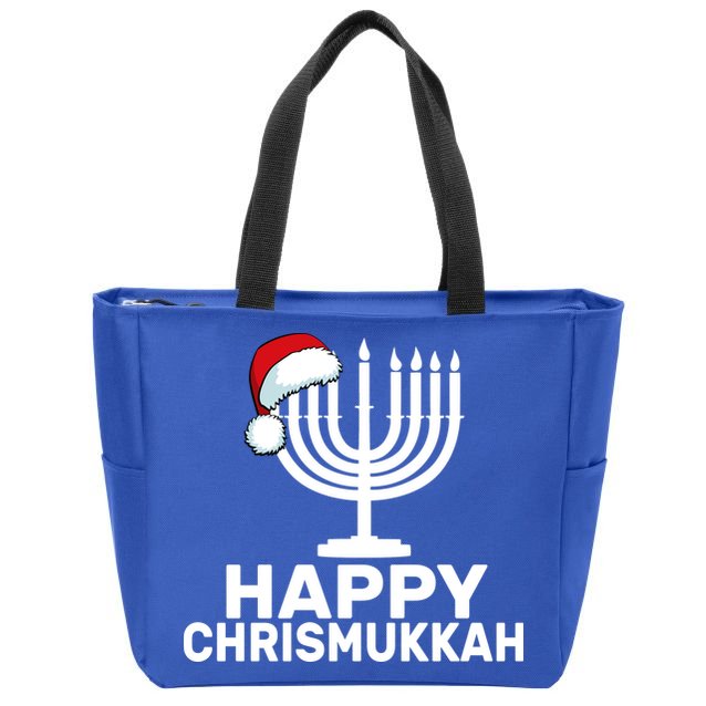 Happy Chrismukkah Hanukkah Zip Tote Bag