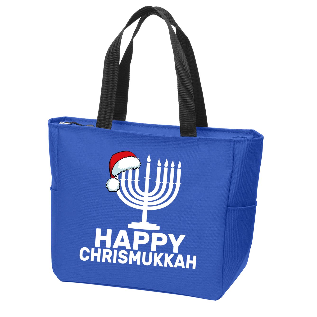 Happy Chrismukkah Hanukkah Zip Tote Bag