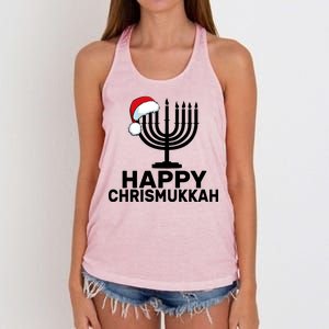 Happy Chrismukkah Hanukkah Women's Knotted Racerback Tank