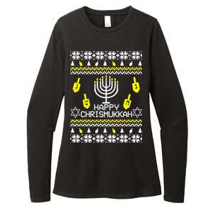 Happy Chrismukkah Hanukkah Ugly Christmas Womens CVC Long Sleeve Shirt