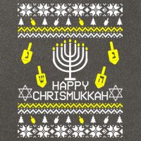Happy Chrismukkah Hanukkah Ugly Christmas Cotton Canvas Backpack