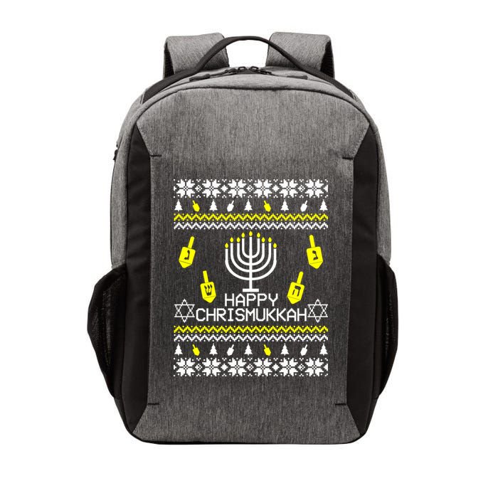Happy Chrismukkah Hanukkah Ugly Christmas Vector Backpack