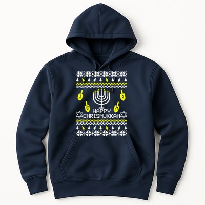 Happy Chrismukkah Hanukkah Ugly Christmas Hoodie
