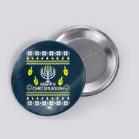 Happy Chrismukkah Hanukkah Ugly Christmas Button