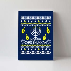 Happy Chrismukkah Hanukkah Ugly Christmas Canvas