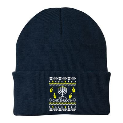 Happy Chrismukkah Hanukkah Ugly Christmas Beanie