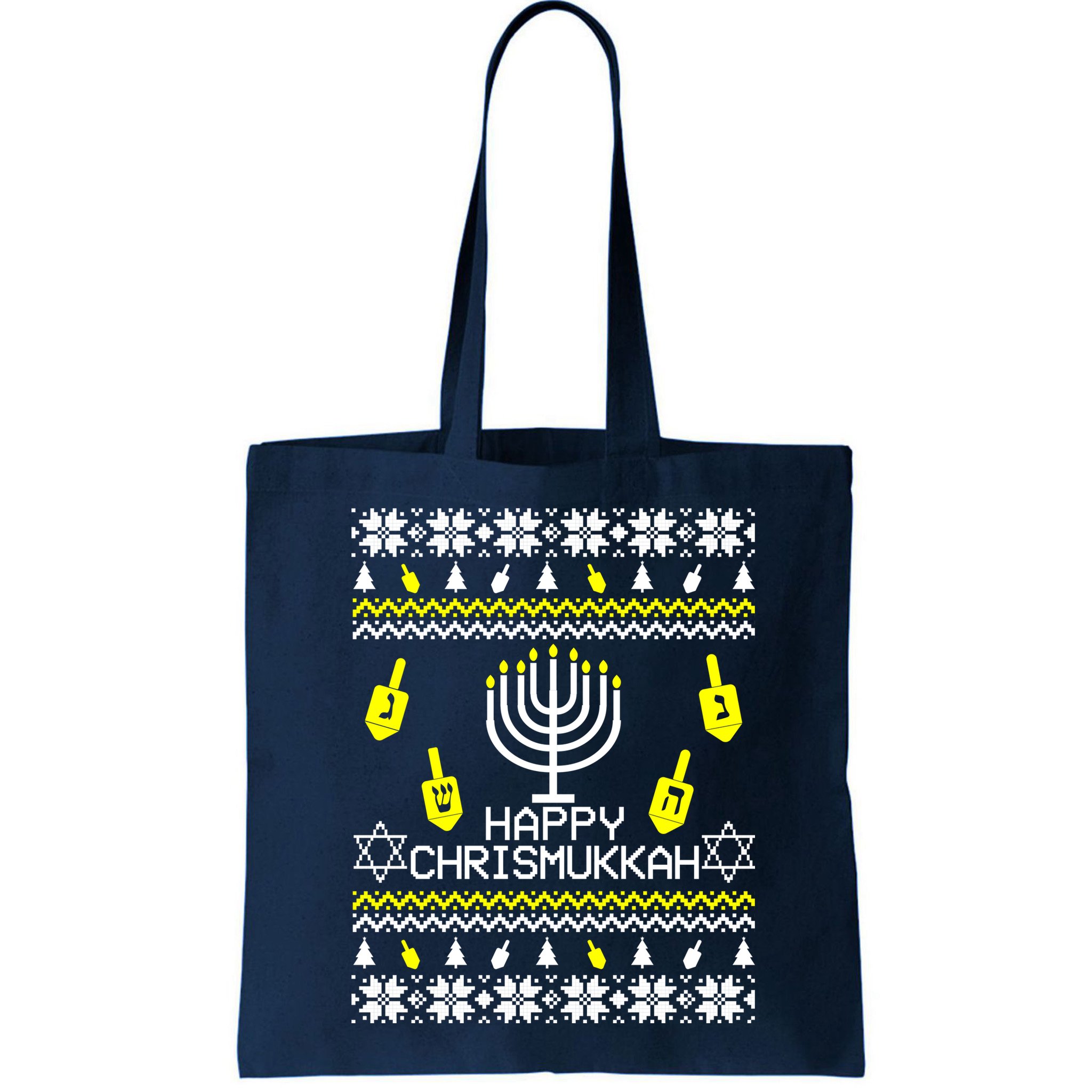 Happy Chrismukkah Hanukkah Ugly Christmas Bag