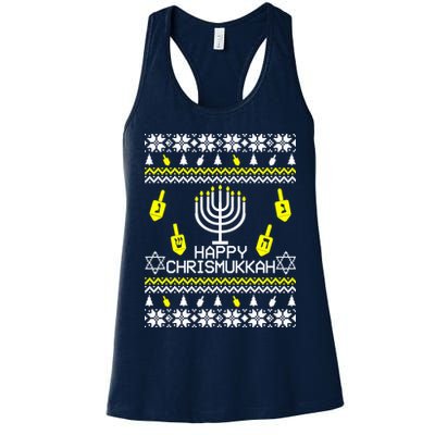 Happy Chrismukkah Hanukkah Ugly Christmas Womens Tank Top