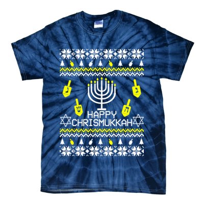 Happy Chrismukkah Hanukkah Ugly Christmas Tie-Dye T-Shirt