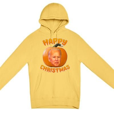 Happy Christmas Joe Biden Halloween Pro Trump  Premium Pullover Hoodie