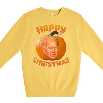 Happy Christmas Joe Biden Halloween Pro Trump  Premium Crewneck Sweatshirt