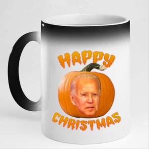 Happy Christmas Joe Biden Halloween Pro Trump  11oz Black Color Changing Mug