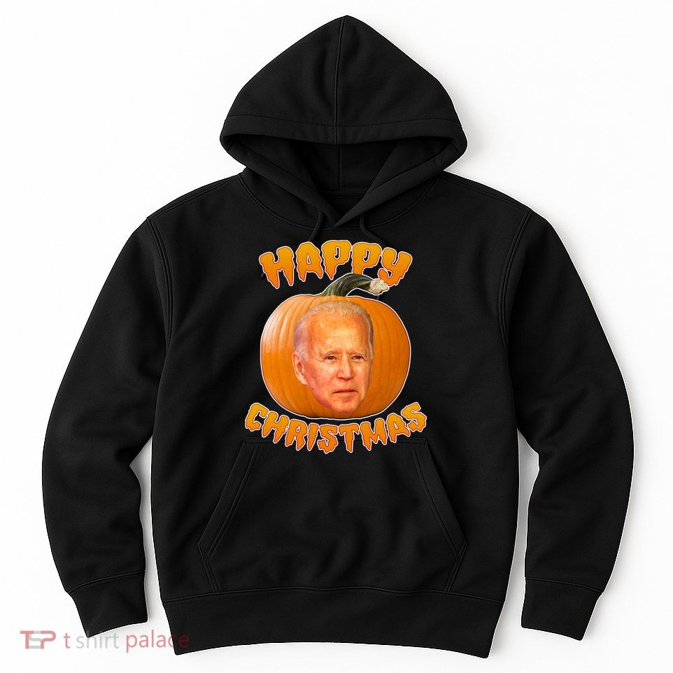 Happy Christmas Joe Biden Halloween Pro Trump  Hoodie