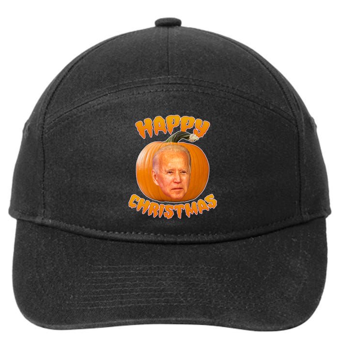 Happy Christmas Joe Biden Halloween Pro Trump  7-Panel Snapback Hat