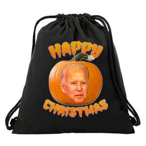 Happy Christmas Joe Biden Halloween Pro Trump  Drawstring Bag