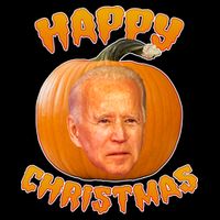Happy Christmas Joe Biden Halloween Pro Trump  Flatbill Hat