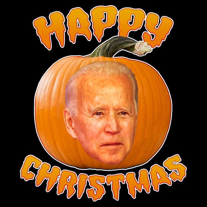 Happy Christmas Joe Biden Halloween Pro Trump  Flatbill Hat