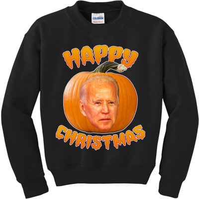 Happy Christmas Joe Biden Halloween Pro Trump  Kids Sweatshirt