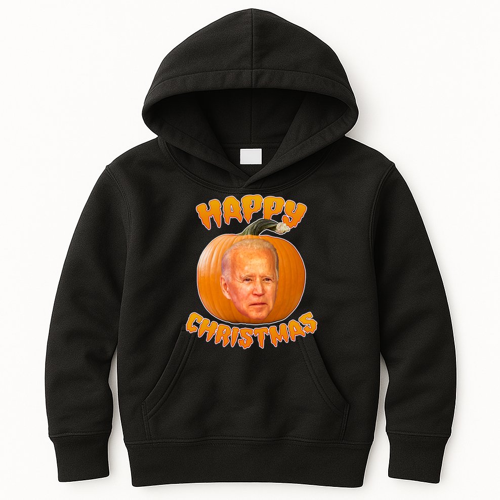 Happy Christmas Joe Biden Halloween Pro Trump  Kids Hoodie