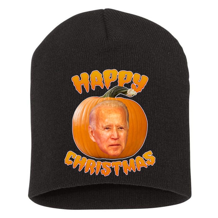 Happy Christmas Joe Biden Halloween Pro Trump  Short Acrylic Beanie