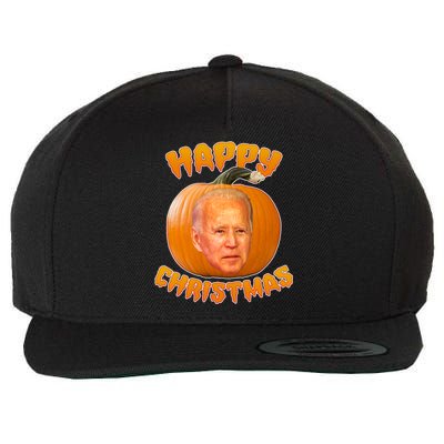 Happy Christmas Joe Biden Halloween Pro Trump  Wool Snapback Cap