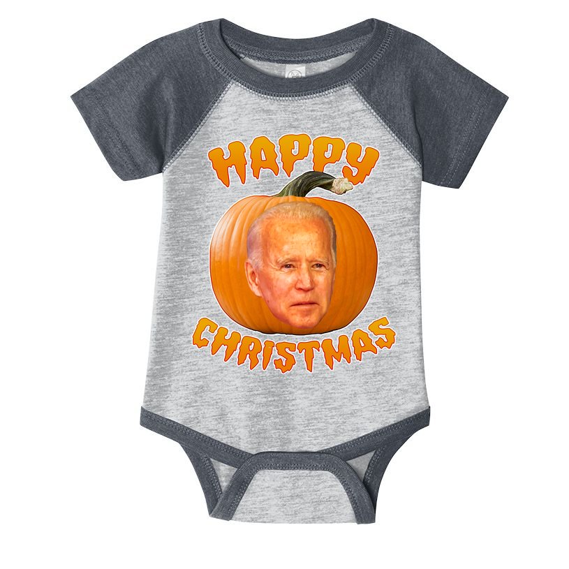 Happy Christmas Joe Biden Halloween Pro Trump  Infant Baby Jersey Bodysuit