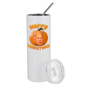 Happy Christmas Joe Biden Halloween Pro Trump  Stainless Steel Tumbler