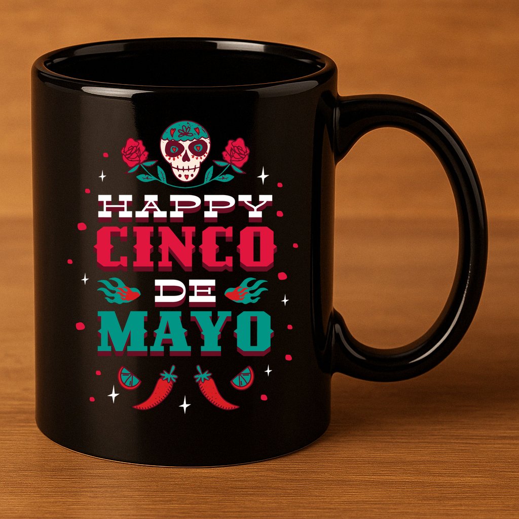 Happy Cinco De Mayo 11oz C Handle Ceramic Mug