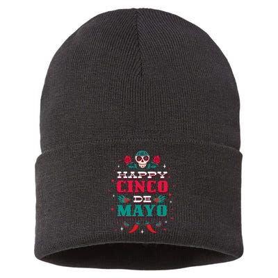 Happy Cinco De Mayo Sustainable Knit Beanie