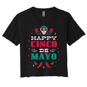 Happy Cinco De Mayo Women's Crop Top Tee