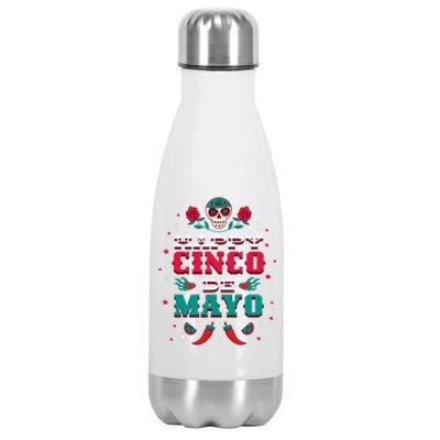 Happy Cinco De Mayo Stainless Steel Insulated Water Bottle