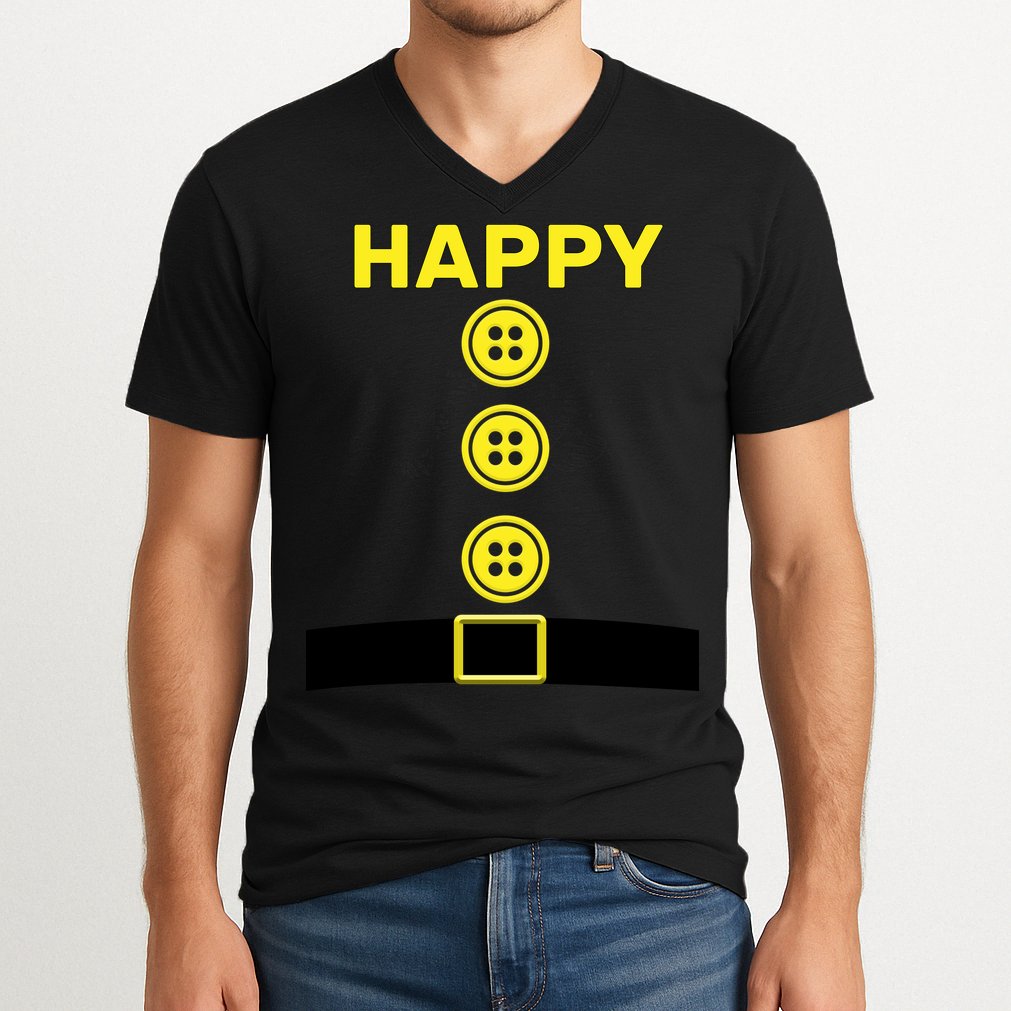 Happy Dwarf V-Neck T-Shirt