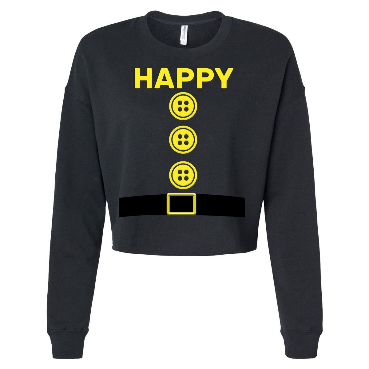 Happy Dwarf Cropped Pullover Crew